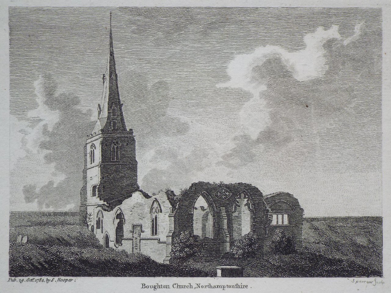 Print - Boughton Church, Northamptonshire. - 